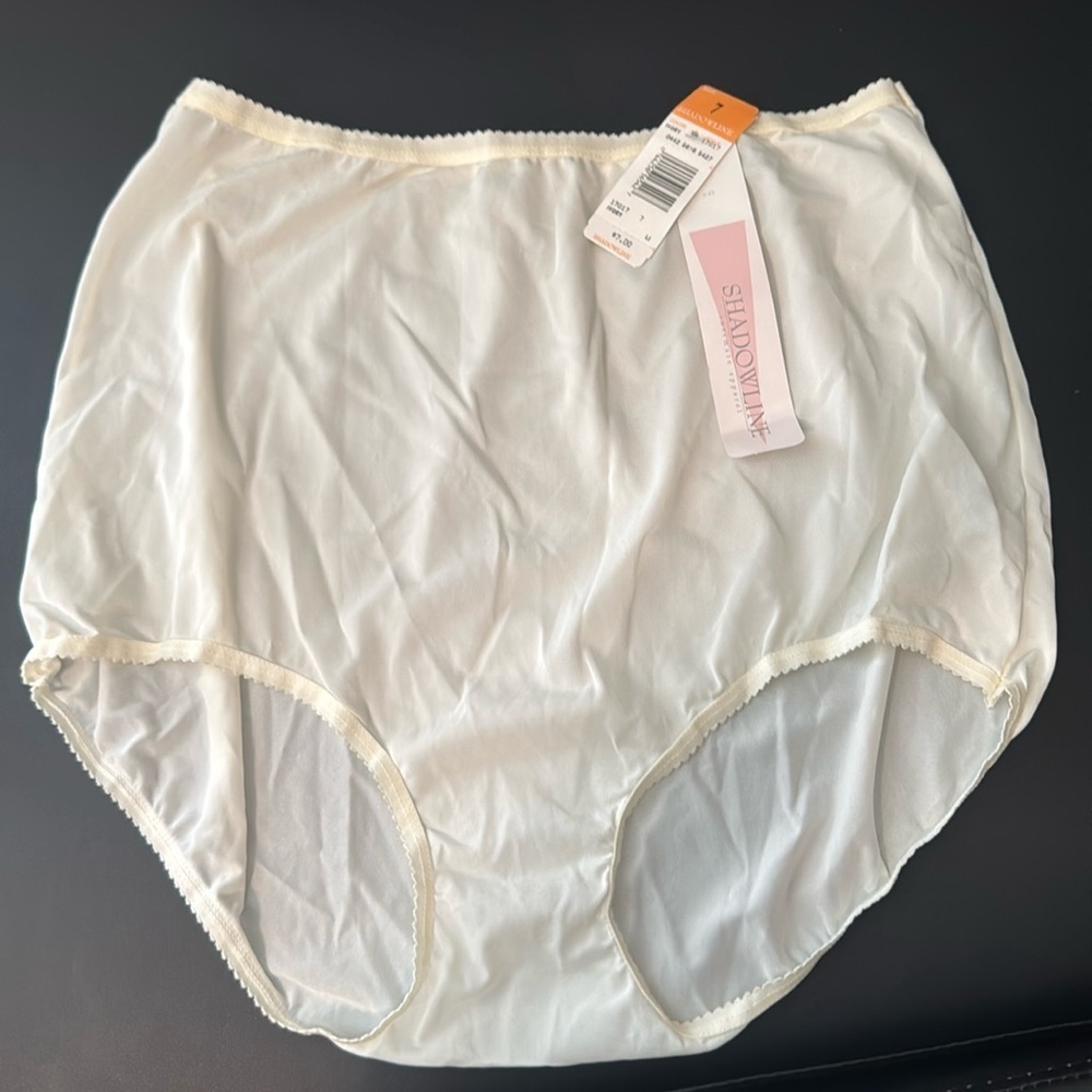 Vintage Shadowline Panties Granny Nylon Satin Sz 7 NWT